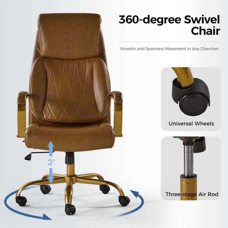 Mercer41 Sofiane 48'' H Modern Ergonomic Tilting Executive Mercer41 Sofiane 48'' H Modern Ergonomic Tilting Executive